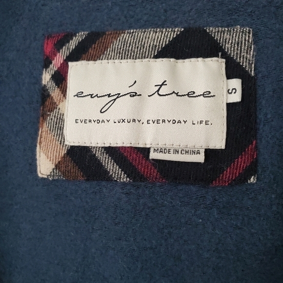 EVY'S Tree Womens Sophie Size Small Holiday Black Zip Up Baby Doll Hoodie - Picture 7 of 15